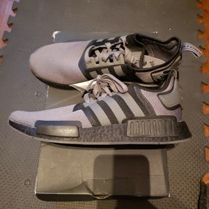 Size 12- adidas NMD R1 Gray Four Core Black. New,